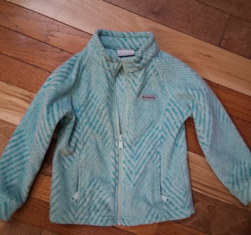 Columbia Jacket Girls 4T Fleece Full Zip Teal Toddler Cozy Warm