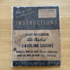 1940s Montgomery Ward Air Cooled Gasoline Engine Instructions & Parts List