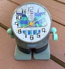 Vintage Casio Robot Clock AC-100 Japan Blue & Black Quartz FOR PARTS