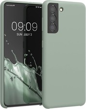 Samsung Galaxy S21 Case - TPU Silicone Phone Cover with Soft Finish in Gray Gree