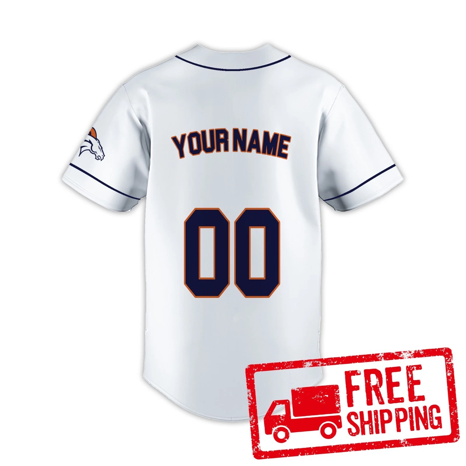 Custom Personalized, Broncoss Team Denver Baseball Jersey