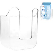 Acrylic Wall Mounted Wipes Dispenser Refillable Storage Box for Kitchen