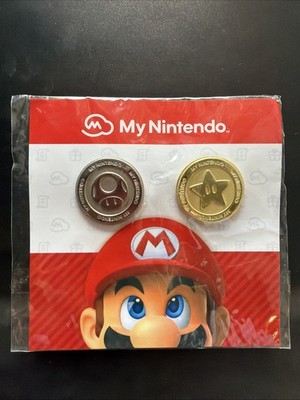 NEW! My Nintendo Rewards Exclusive Platinum Point and Gold Point Coins Pin Set