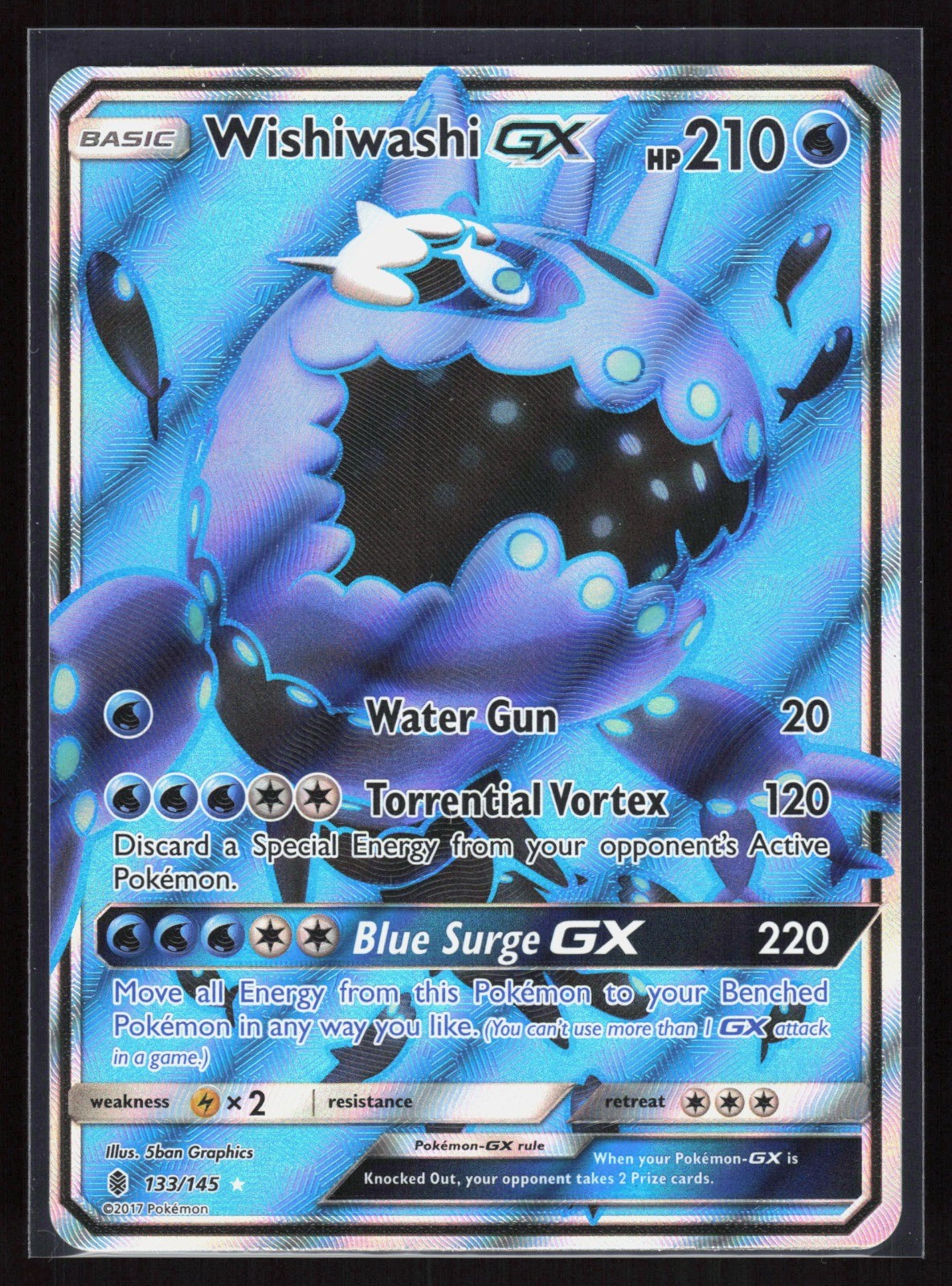 Wishiwashi GX (Full Art) Holo Ultra Rare SM - Guardians Rising 133/145 NM