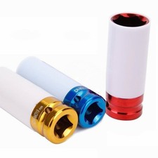 3tlg Kraft Schoneins&auml;tze 1/2" Schlagschrauber N&uuml;sse Alufelgen Nuss 17-19-21mm DE