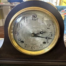 Herschede Tambour Humpback Mantel Table Shelf Clock - Working And With Key!