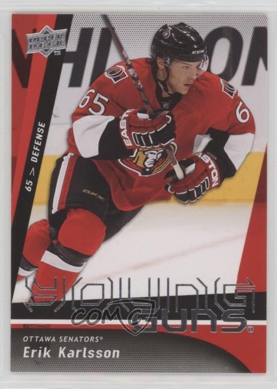 2009-10 Upper Deck Young Guns Erik Karlsson #210 Rookie RC 0cg