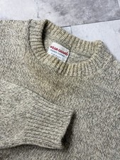 Vintage Wear Guard 100 Shetland Wool Sweater Women  s Med Beige Gray Cableknit