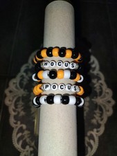 Handmade Hocus Pocus Beaded Bracelet Set Kandi Stack Halloween Inspired