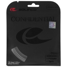 Solinco Confidential Tennis String 16L 1.25mm Silver Co Polyester 40ft