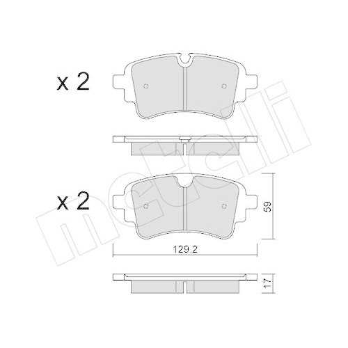 Plaquettes de frein Metelli 22-1129-1 pour conduite urbaine intensive VW Audi