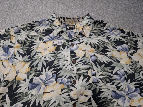 Tommy Bahama Vintage Men's Colourful Floral Print Hawaiian Rayon Button Shirt XL - Picture 3 of 11