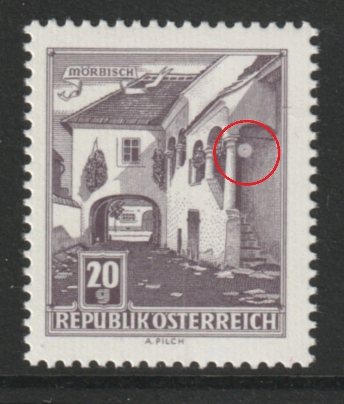Ö.1961 ANK.Nr.1090"Abart-Plattenfehler-Druckzufälligkeit"postfrisch** - Bild 1 von 1