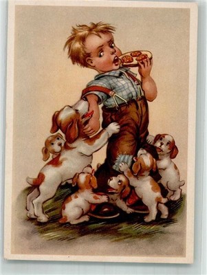 38168998 - Child Beagel with Puppy Dog
