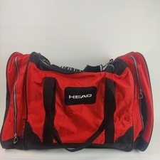 Head Large Duffle Gym Bag Red & black Spellout Carryall Travel Holdall Retro