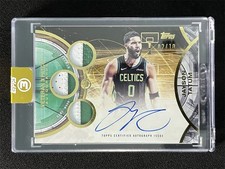 2025-26 Topps Three 3 Jayson Tatum Gold Veteran 3 Triple Patch Auto Spurs /10