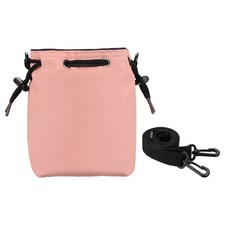 1 PCS Camera Bag with Drawstring Storage, Small PU Protective Case, Pink