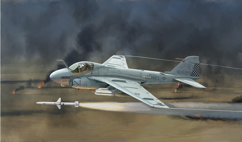 Maquette Avion A-6E Intruder à peindre Italeri 1/72 cadeau idéal pour passionné d'aviation