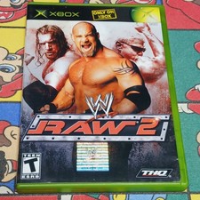 WWE Raw 2 (Original Xbox) XB w/ Case Wrestling Game WWF, Goldberg, Triple H