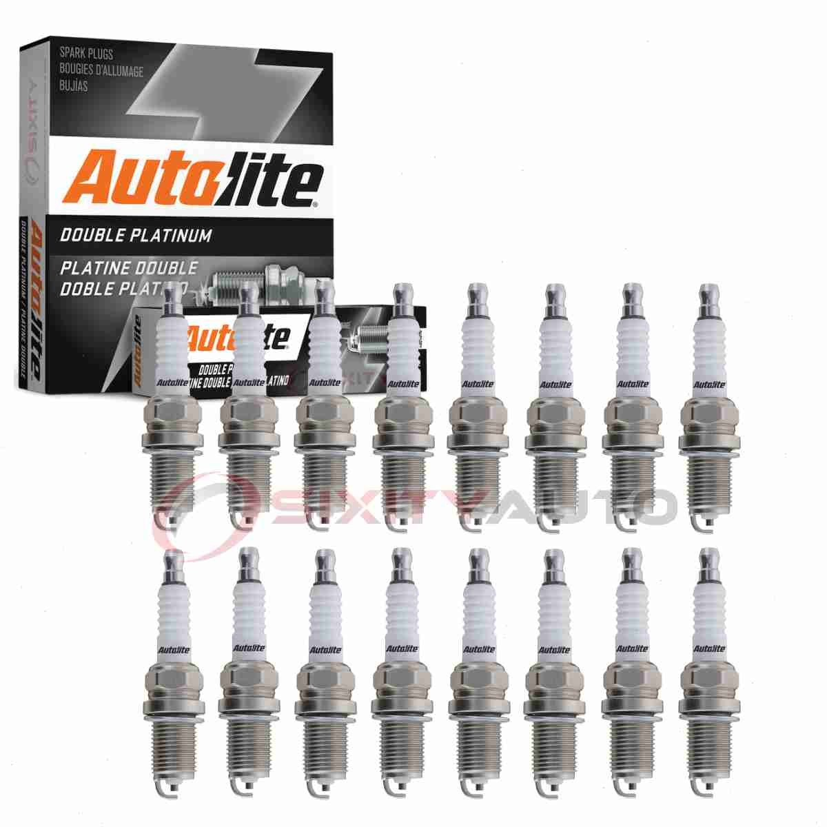16 pc Autolite Double Platinum Spark Plugs for 2003-2004 Mercedes-Benz G55 xv