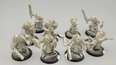 Warmachine/Hordes Cygnar  - 10x Sword Knights - Zinn/ Metall - Unbemalt