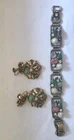 Vintage Costume Jewelry Set Brooches, Clip Earrings, , Bracelet
