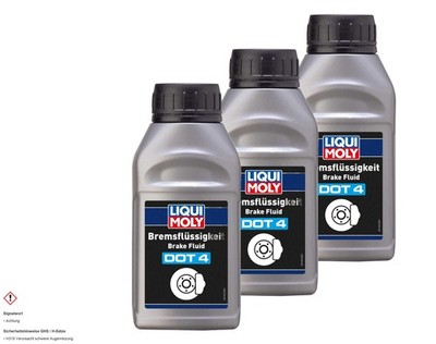 3x 500ml LIQUI MOLY Bremsflüssigkeit DOT 4 FMVSS 116 3 ISO 4925 Class SAE J 1703