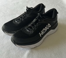 Hoka One One Bondi 7 Shoes Women’s 10.5 Black/White Running Sneaker 1110519