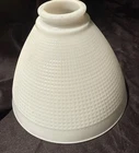 VTG MCM Waffle Milk Glass Torchiere Diffuser Lamp Shade Tole Era Globe 820090