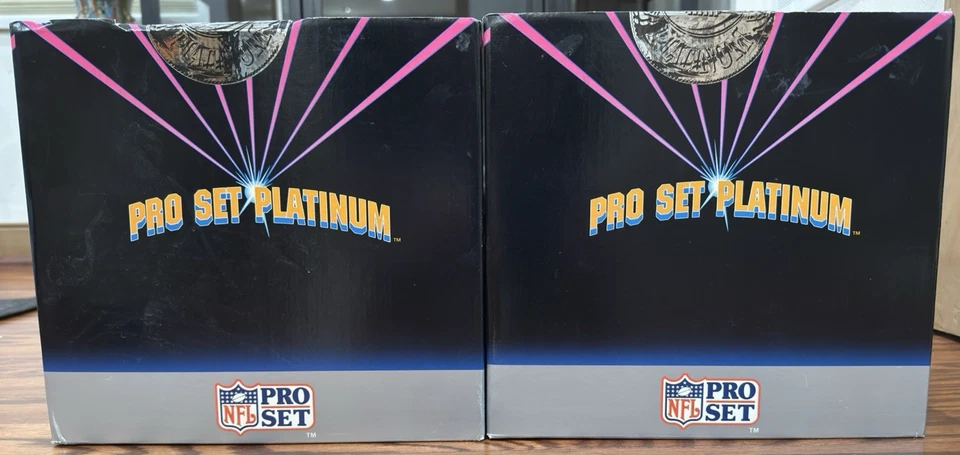 1991 Pro Set Platinum Series 1 NFL estojo lacrado de fábrica 10 caixas de cera - Imagem 2 de 4