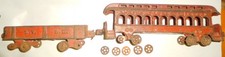 HARRIS or DENT --- LEHIGH VALLEY RAILROAD early raised letter FLOOR TRAIN CARS