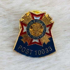 Veterans VFW Post 10033 Daegu Korea Enamel Member Lapel Pin