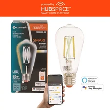 60-Watt Equivalent Smart ST19 Clear Tunable White CEC LED Light Bulb with Voice