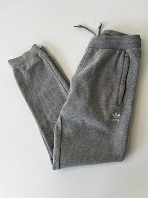 Adidas Sweatpants Size Small Gray Thick Zip Up Pockets Mens 
