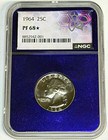 1964 Washington Silver Quarter 25c - NGC PF 68 * (Star) - Traderbea Purple Core — photo 1