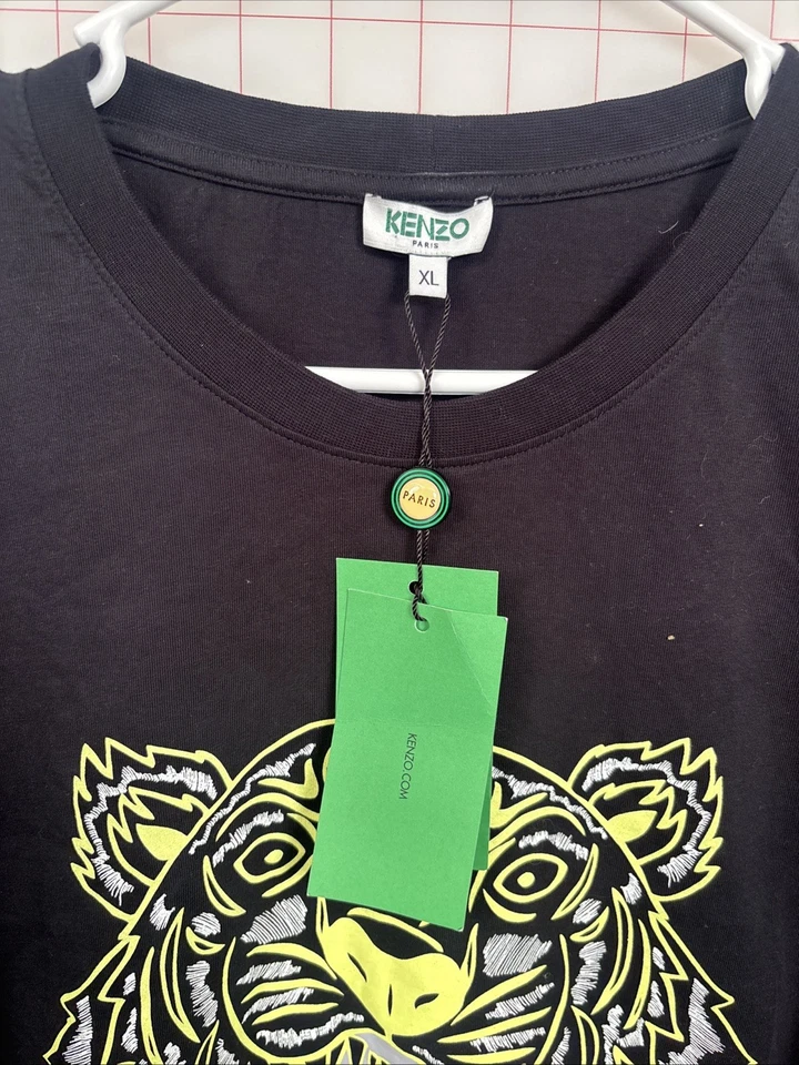 kenzo paris black t-shirt men's XL tiger graphic france luxury designer top nigo - Image 2 of 4
