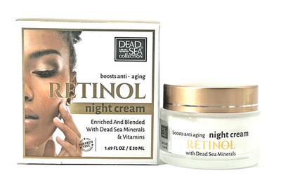 Dead Sea Collection Retinol Night Cream 1.69oz Anti Aging Dead Sea Minerals