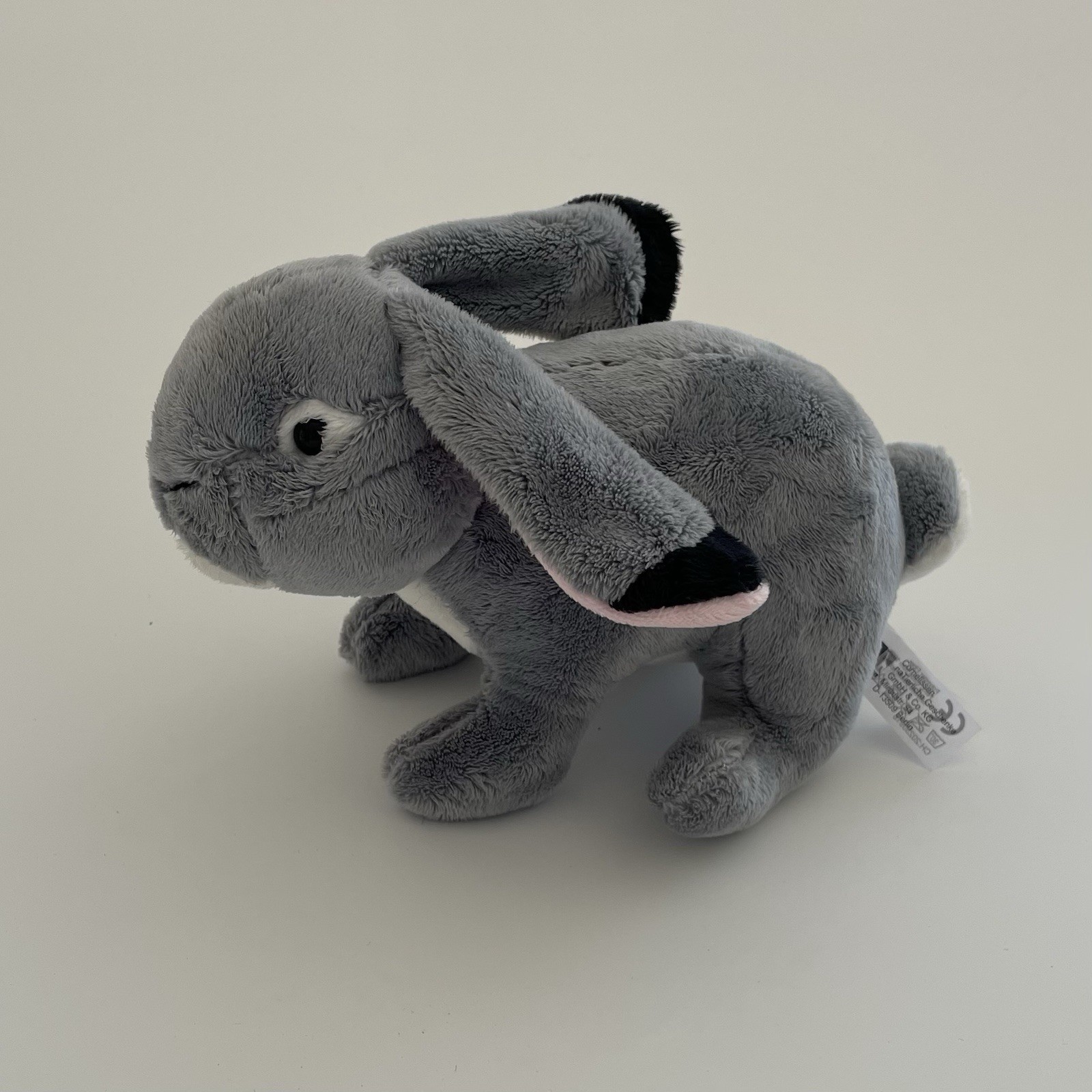 Peluche lapin gris Cornelissen 21cm doudou de collection neuf étiqueté