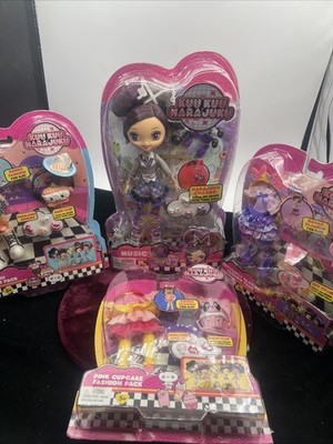 Kuu Kuu Harajuku Music Doll Fashion Pack Lot Sushi Pink Cupcake Butterfly Blooms