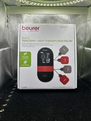 Beurer EM59 TENS EMS Unit w/ Heat Therapy 50 Programs Rechargeable Pain Relief