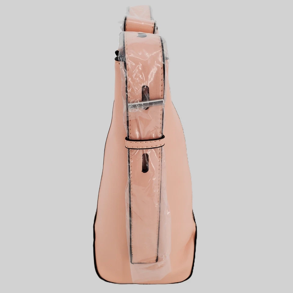 Bolso de hombro French Connection Olympia Bucket cuero sintético melocotón suave Foto 3 de 4