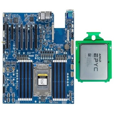 Gigabyte MZ32-AR0 Rev 1.0 Motherboard + AMD EPYC 7702P CPU Processors Combos