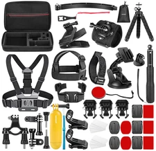 50-in-1 Action Camera Accessory Kit for GoPro, DJI, Insta360, Sony & more