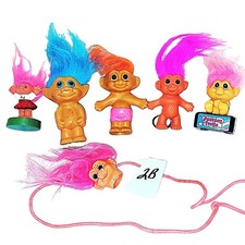 2 B Five Vintage Variety Lot of Trolls Stamp, Keychain Troll Lot