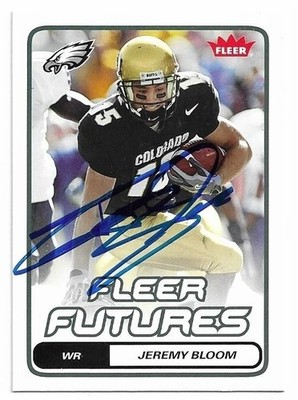 JEREMY BLOOM Autographed Signed 2006 Fleer ROOKIE card Colorado Buffaloes COA