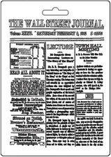 Stamperia Soft Maxi Mould A5 The Wall Street Journal, Calligraphy