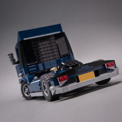 Dark Blue Truck Alternate Build from Cafe Corner Set 10265 MOC