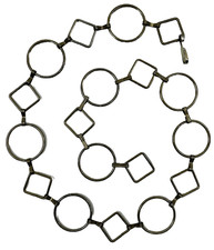 Vintage Y2K Metal Brass Round Circle Diamond Chain Belt Hip Hop Grunge
