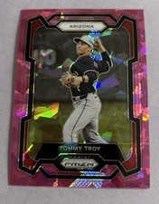 2024 Prizm Baseball Pink Cracked Ice #164 Tommy Troy Arizona