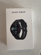 Black Round Smart Watch Fitness Tracker Heart...